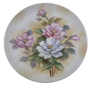 Vintage Lefton‎ Hand Painted Matte Plate 8" For Wall Display SL5396